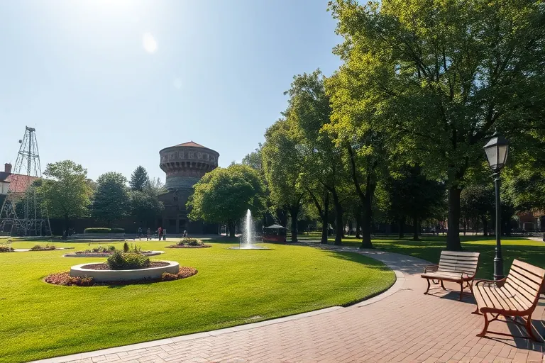 Kossuth Lajos utca park — szabadidős helyszín, Pétfürdő