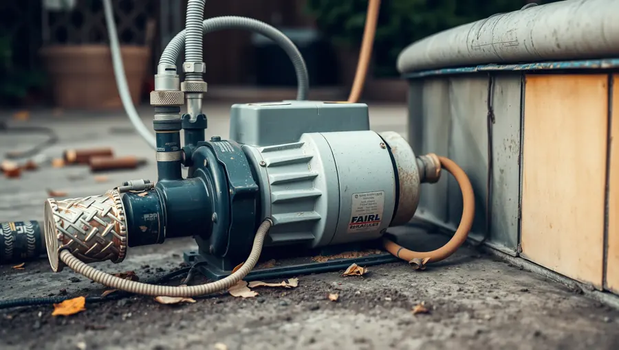 A képen egy medencegépészethez használt szivattyú látható, amely a HydroArt Kft. szolgáltatásához kapcsolódik. A szivattyú mellett különböző csövek és szerelvények találhatók, amelyek az épületgépészet munkálataihoz szükségesek. Az Öskü városában elérhető szakértői megoldások biztosítják a medencék hatékony működését és karbantartását.